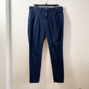 NYDJ Chicos Color Blue Denim Skinny Lick Tuck Jeans Stretch 10‎